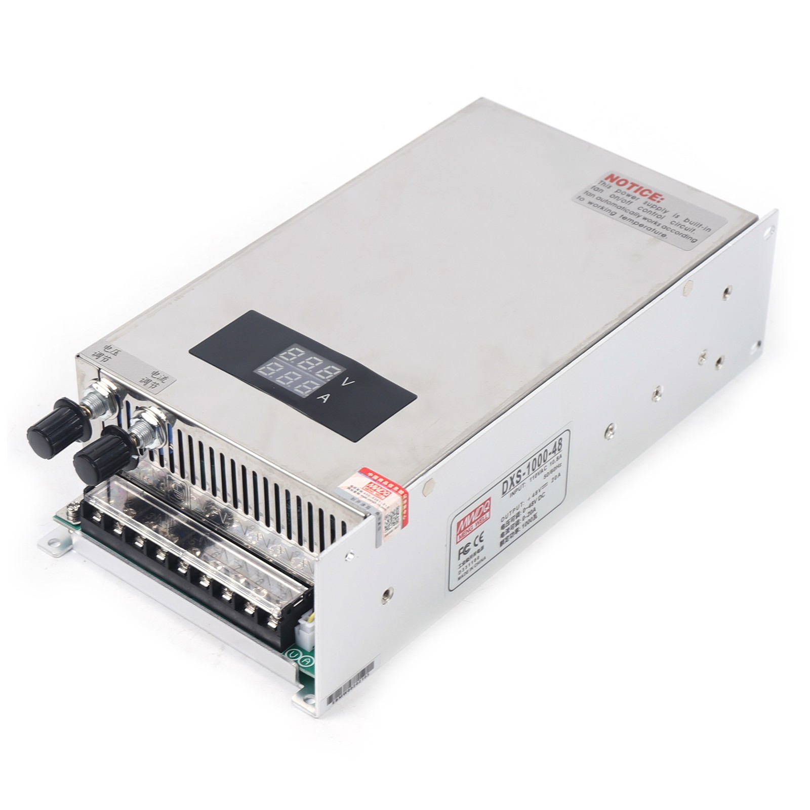 48V 20A Adjustable Switching Power Supply AC 0-48V DC 1000W Voltage & Current