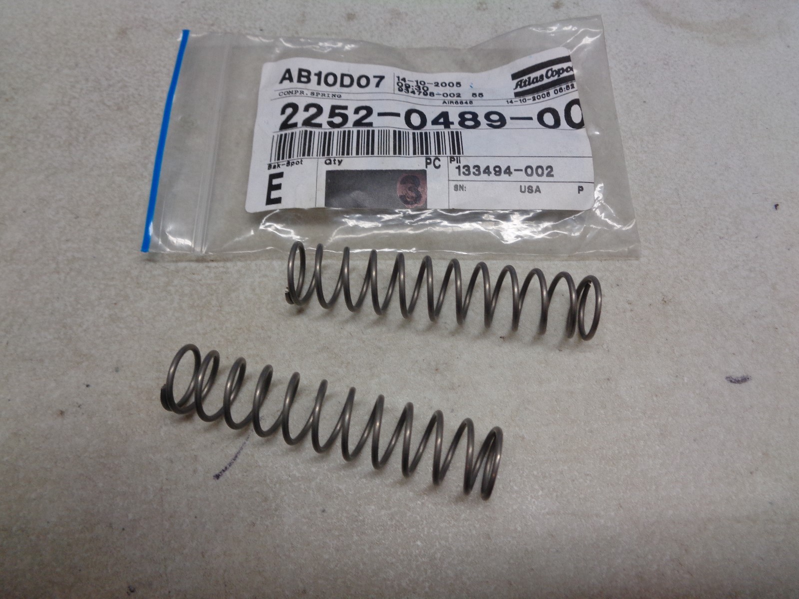 Atlas Copco Spring 2252048900 2252-0489-00