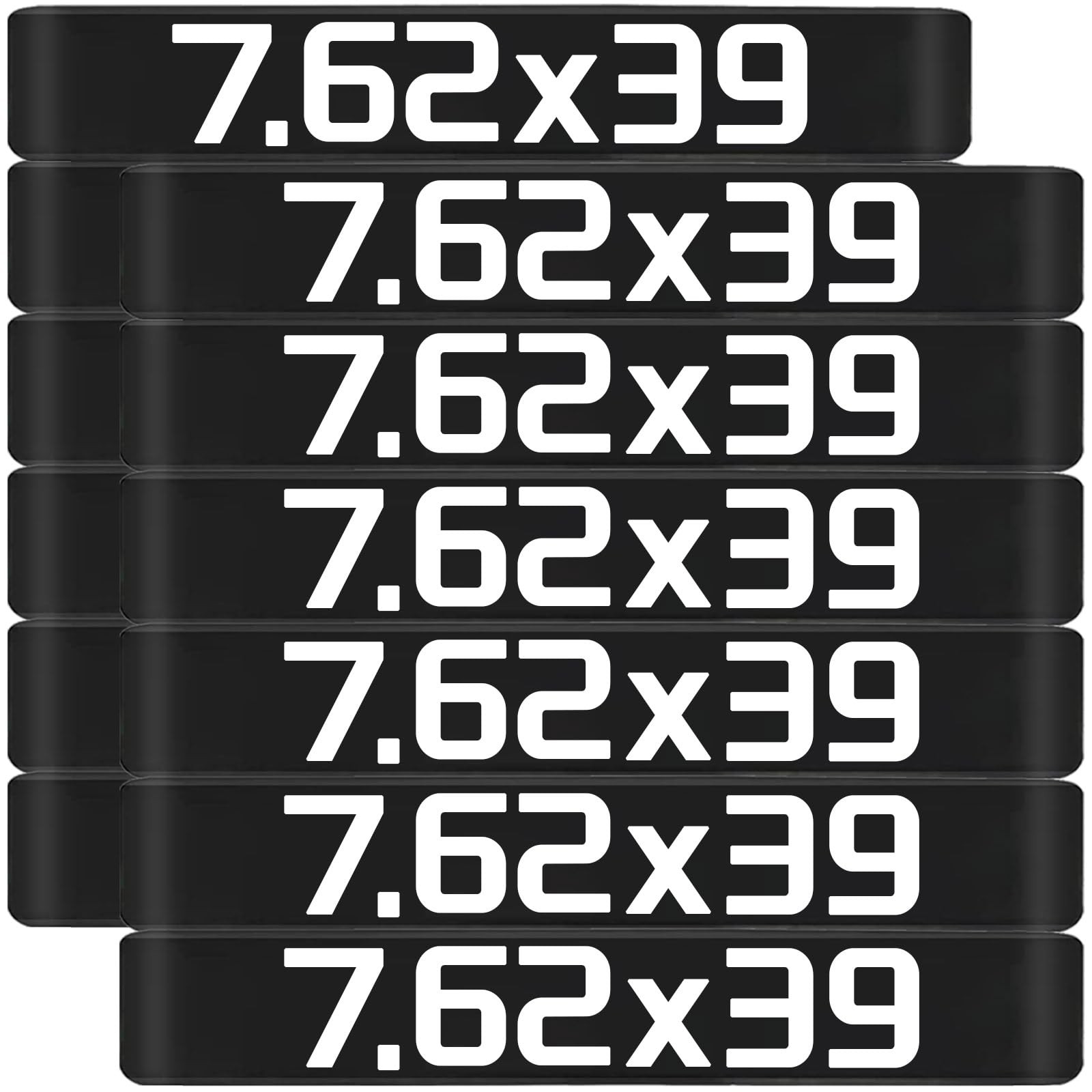 Magazine Marking Bands Silicon Identification Ring 7.62x39 Black White 12P