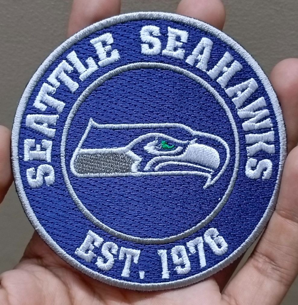 Seahawks Team Logo Iron On Patch - Sew Patch - Embroidered Patch