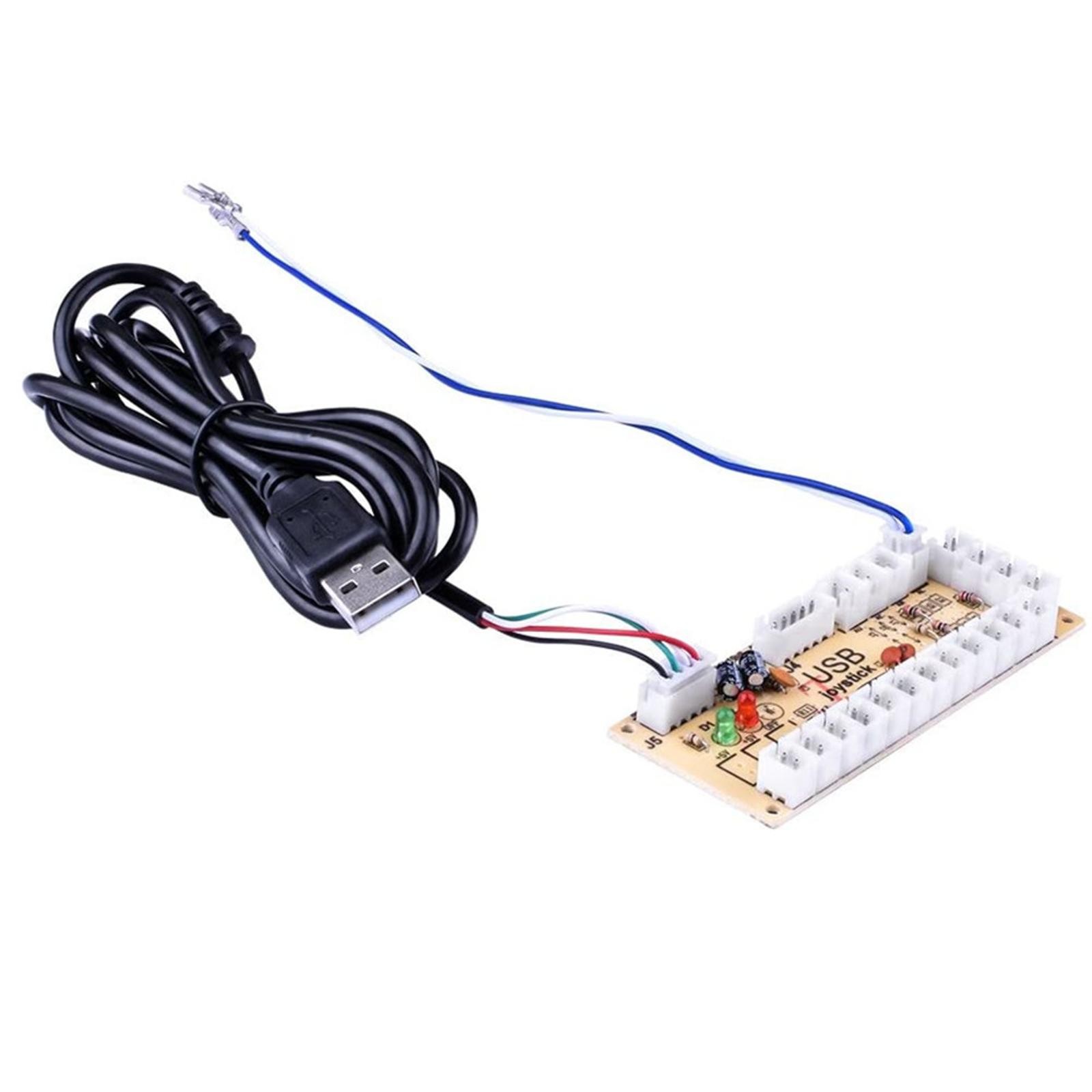 Quimat Zero Delay Arcade USB Encoder Board to Joystick DIY Kit for Mame Jamma PC