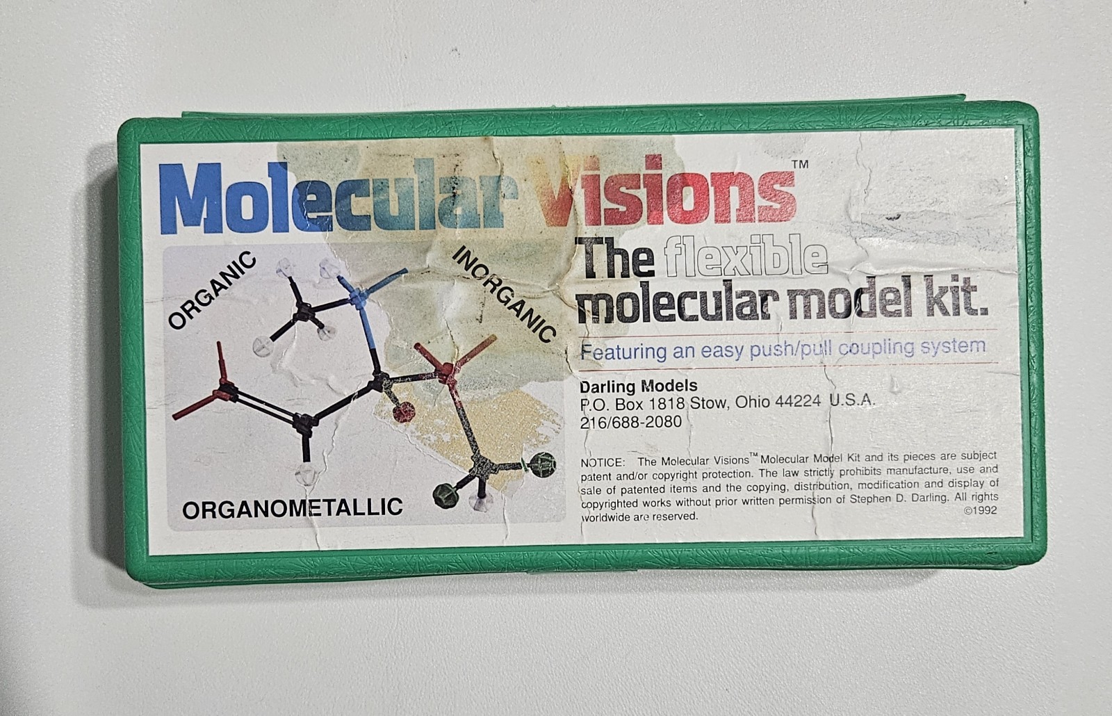 Molecular Visions Flexible Molecular Model Kit 1996 Edition