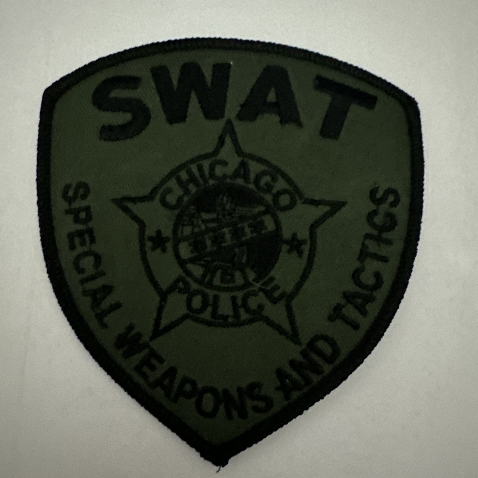 Full Size Chicago Police Olive Drab Swat Shoulder Patch