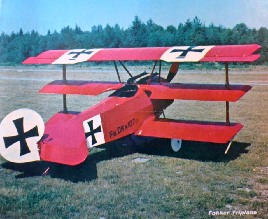 FOKKER DR-1 35" King-Size PLAN + CONSTRUCTION ARTICLE UC Scale Model Airplane