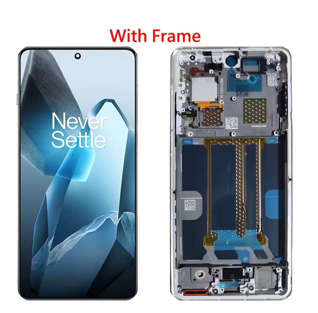 For OnePlus 13 Original AMOLED Display LCD Screen Touch Digitizer + White Frame