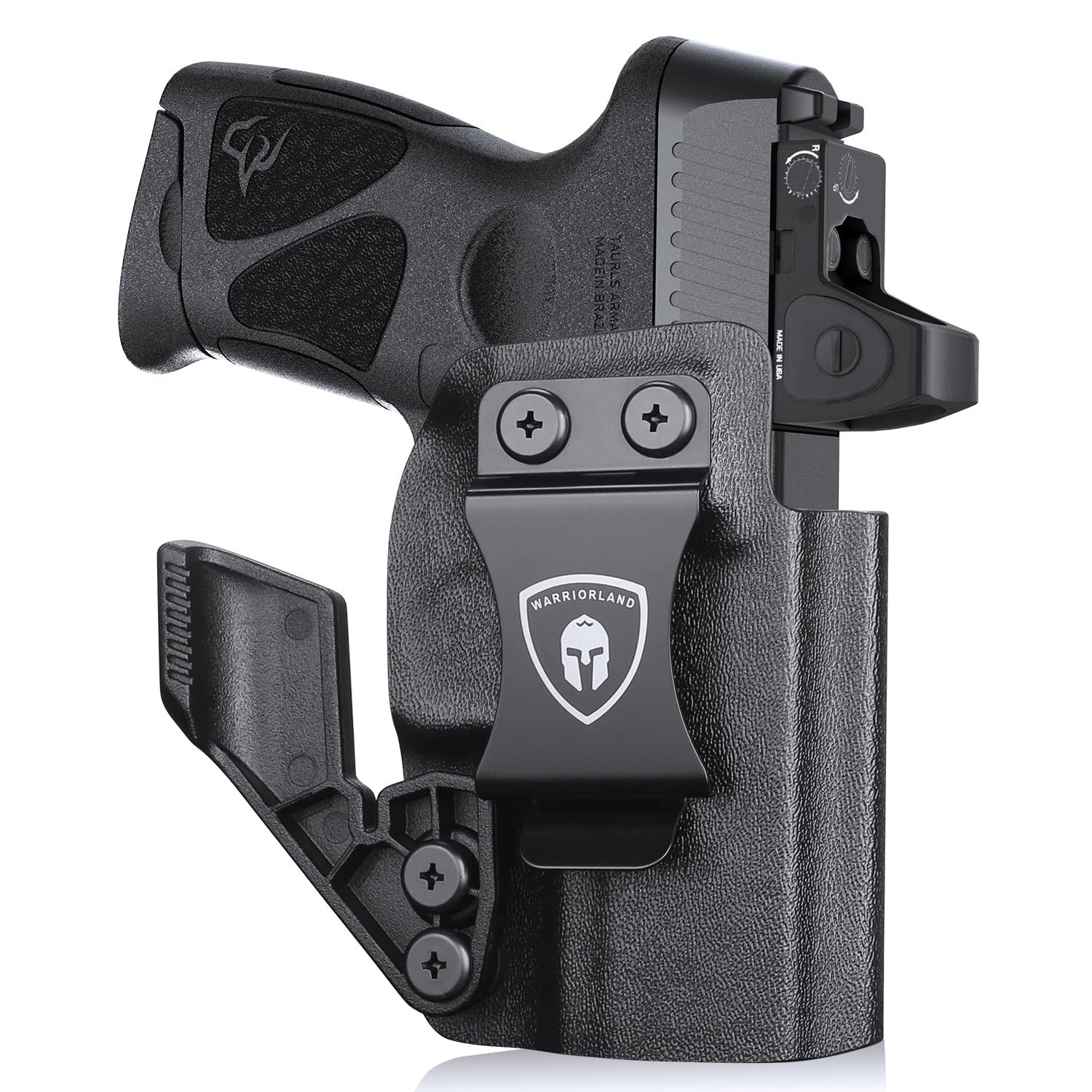 WARRIORLAND 1.75" Metal Clip Kydex Holster, Select Fit for Glock 17/19/ 19X/ ...