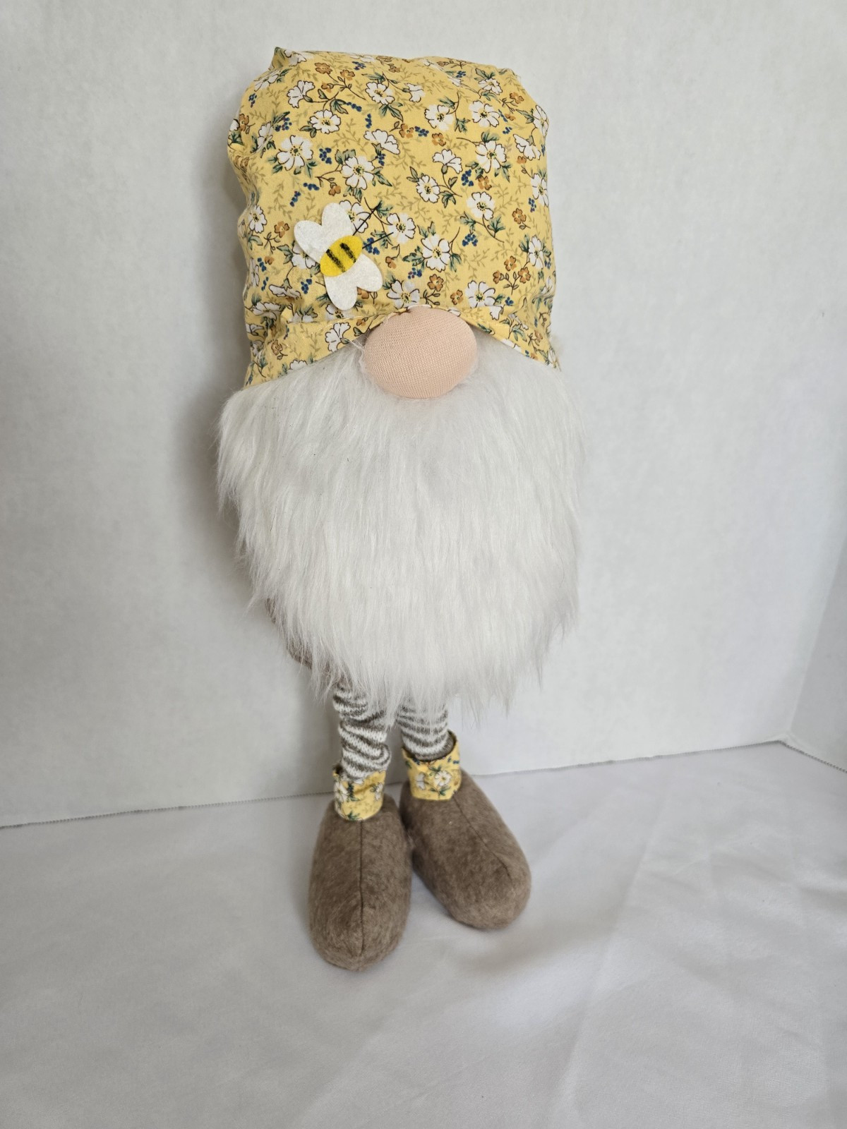 Handmade 17" Yellow Bumble Bee Gnome Decor Daisy Flower Clothing Honey Spring