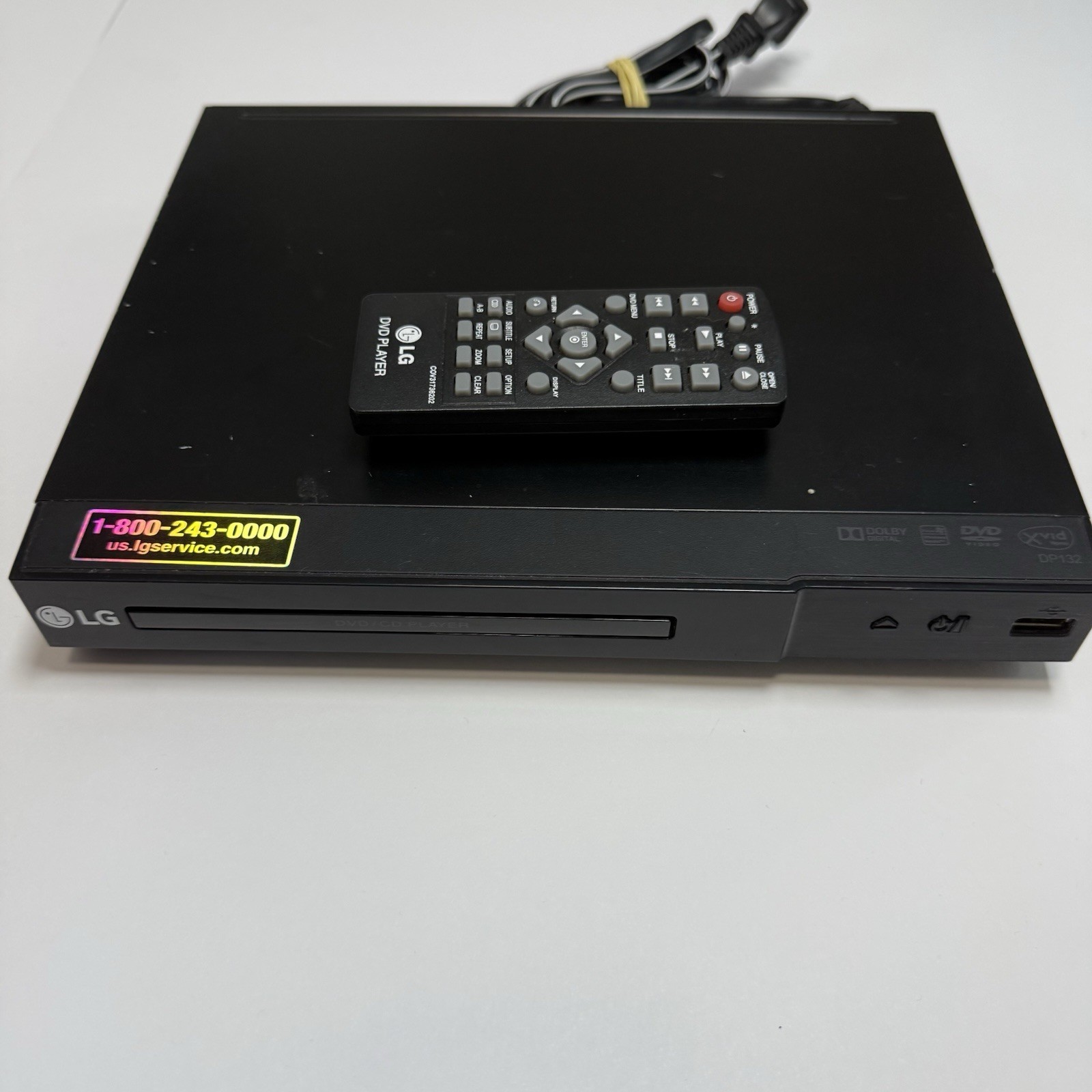 LG DP132 DVD Player w/ Remote HDMI USB Dolby Digital Tested Working