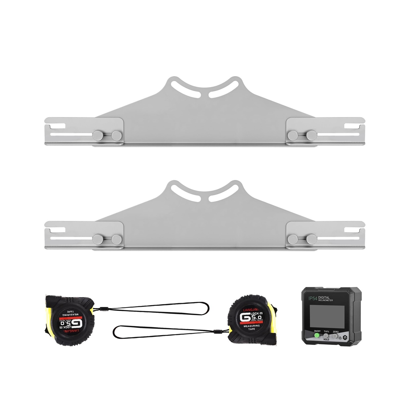 Toe Alignment Tool with 2 Tape Measures & Digital Angle Finder
