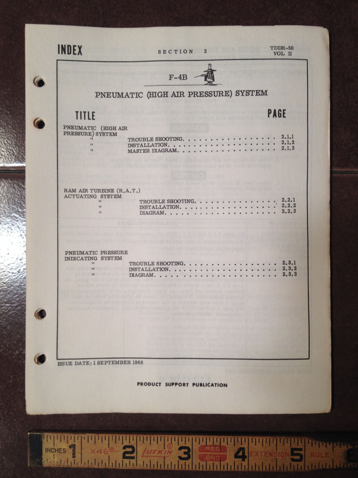 McDonnell F-4B Pneumatic (High Air Pressure) Troubleshooting Booklet