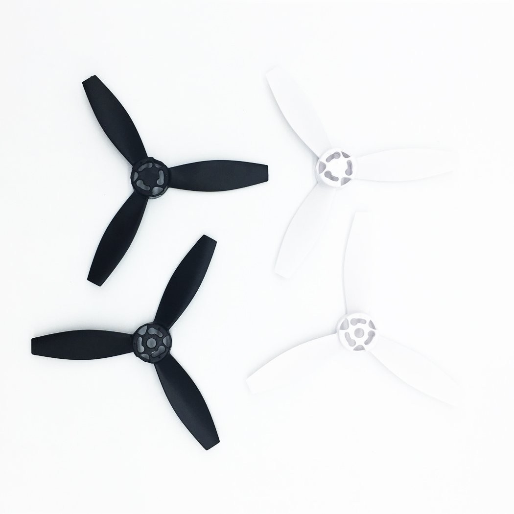 Anbee 4pcs Plastic Propellers Props Rotor for Parrot Small, Black, White