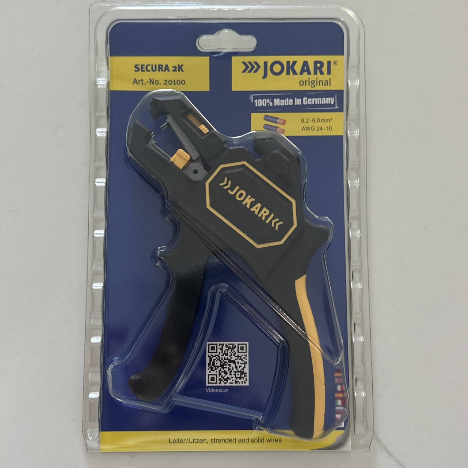 Jokari 20100 - Secura 2K Soft Grip Automatic Wire Stripper Made In Germany New