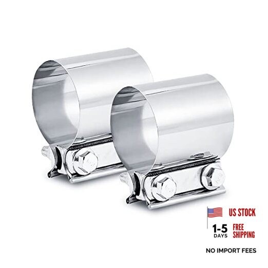 1.5 Inch Exhaust Clamp1.5 Butt Joint Band Clamp Exhaust Pipe Clamps 1.5in-2pcs