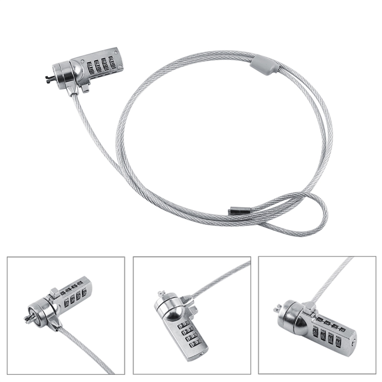 Laptop Combination Security Lock Cable Chain Theft Deterrent 4 Digit
