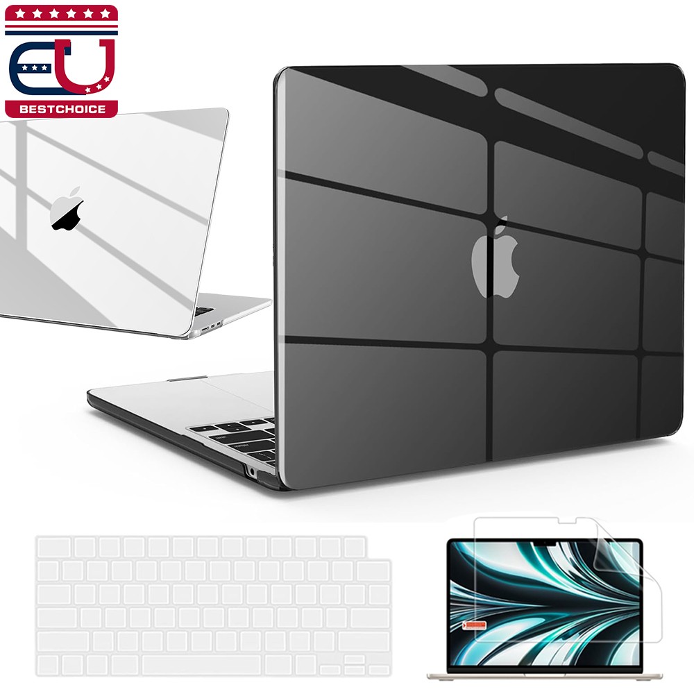 Hard Shell for MacBook Air 13" M5 M4 M3 M2 + Keyboard Cover + Screen Protector