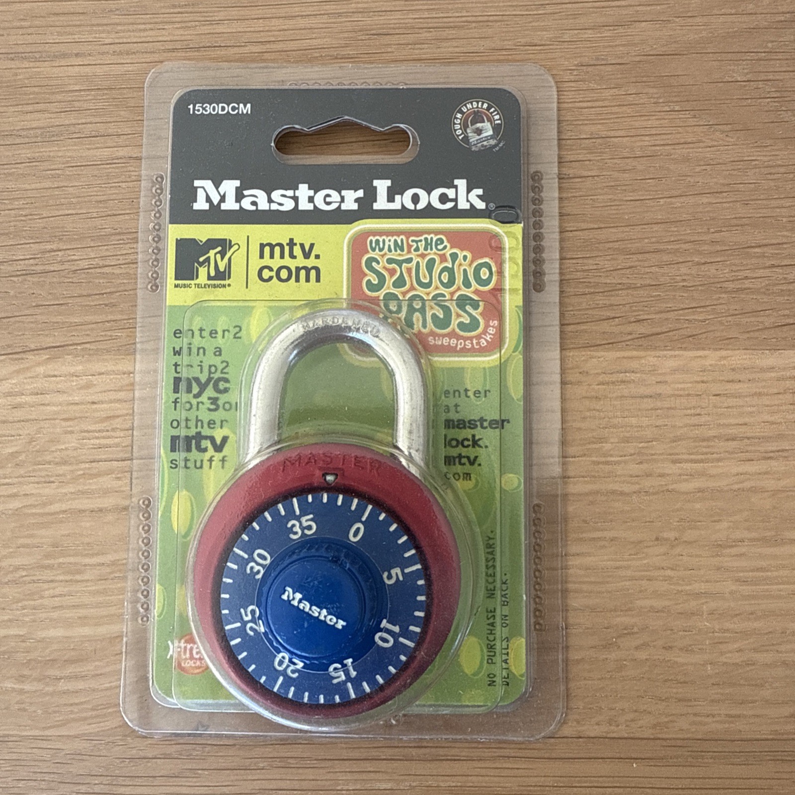 VTG Y2K Master Lock® Blue Magenta Combination Lock 1530DCM