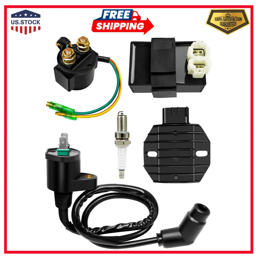 Ignition Coil CDI Kit for Honda Recon 250 TRX250 1997-2021 Regulator Relay Plug