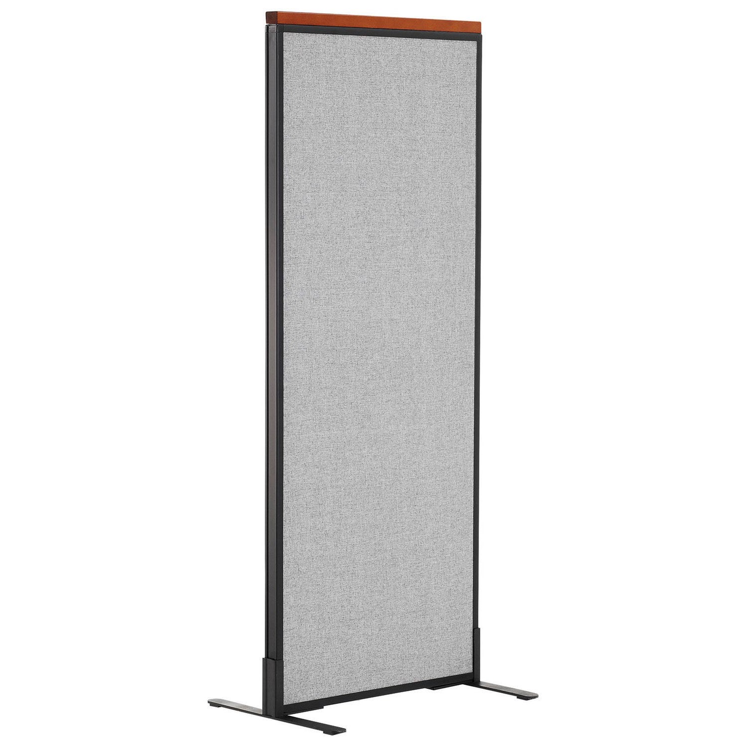 24-1/4"W x 61-1/2"H Deluxe Freestanding Office Partition Panel Gray