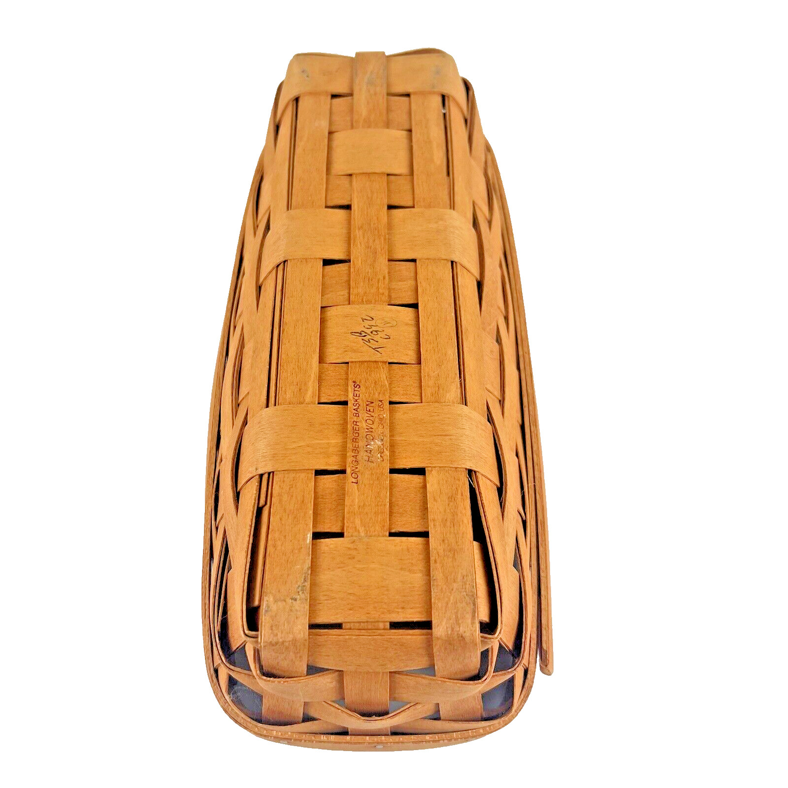 🧺 VTG 1992 Longaberger Basket Rectangular Wood Handwoven Signed USA 🇺🇸