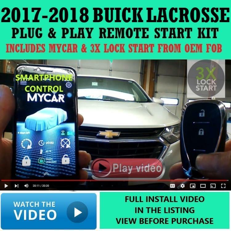 3X LOCK PLUG & PLAY REMOTE START MYCAR APP BUICK LACROSSE 2017-2018