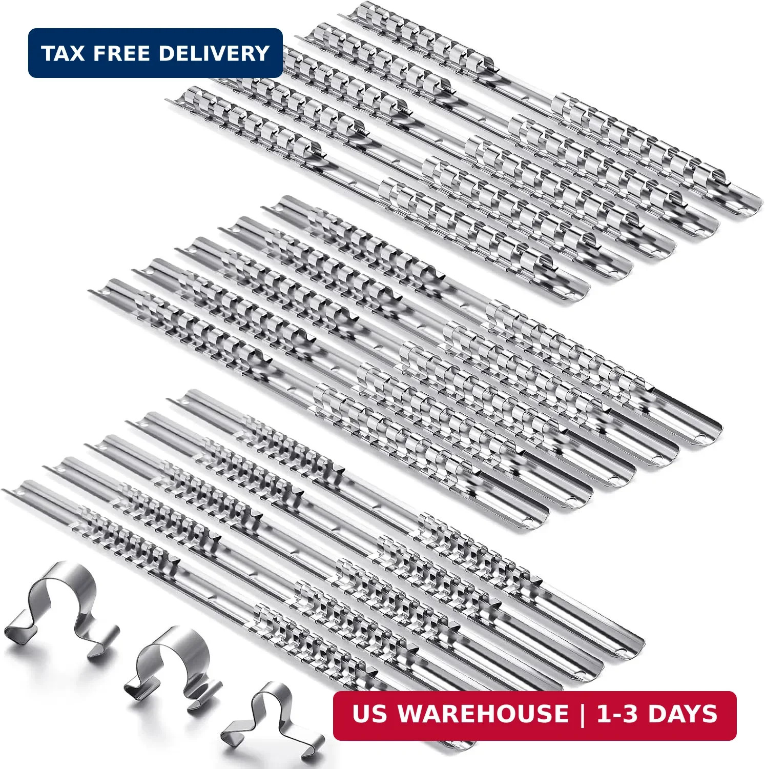 15 Pcs Metal Socket Rails Set Socket Organizer Holder 16 Clip on Rail Tool Organ