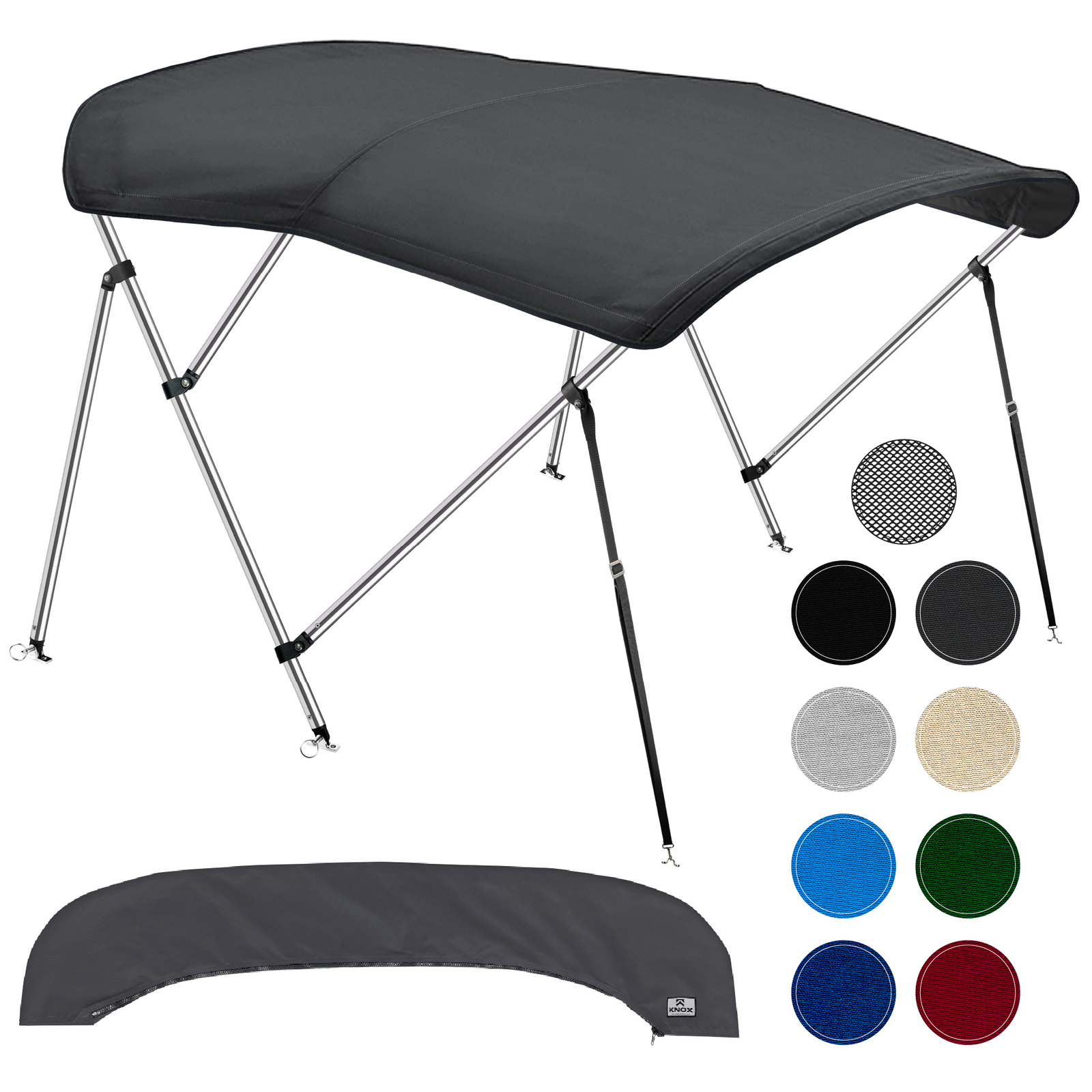 Sun Shade Canopy for Pontoon, V-Hull, Fishing, Jon Boat, Storage Boot Bimini Top