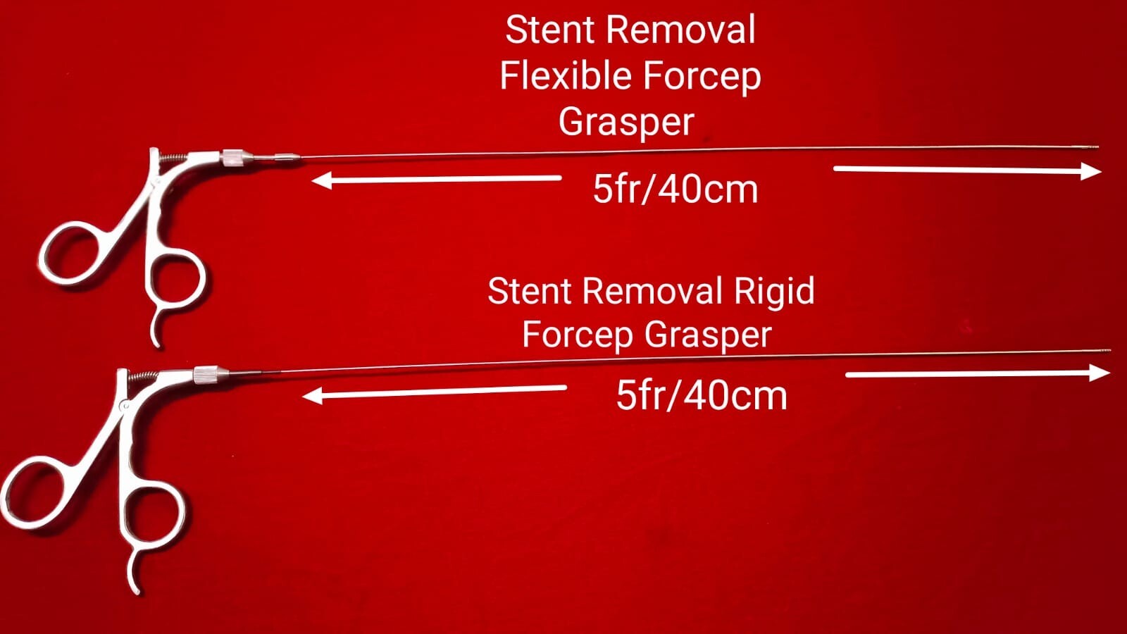 4A Stent Removal Flexible Alligator 5fr/40cm + Semi Rigid Alligator 5fr/40cm