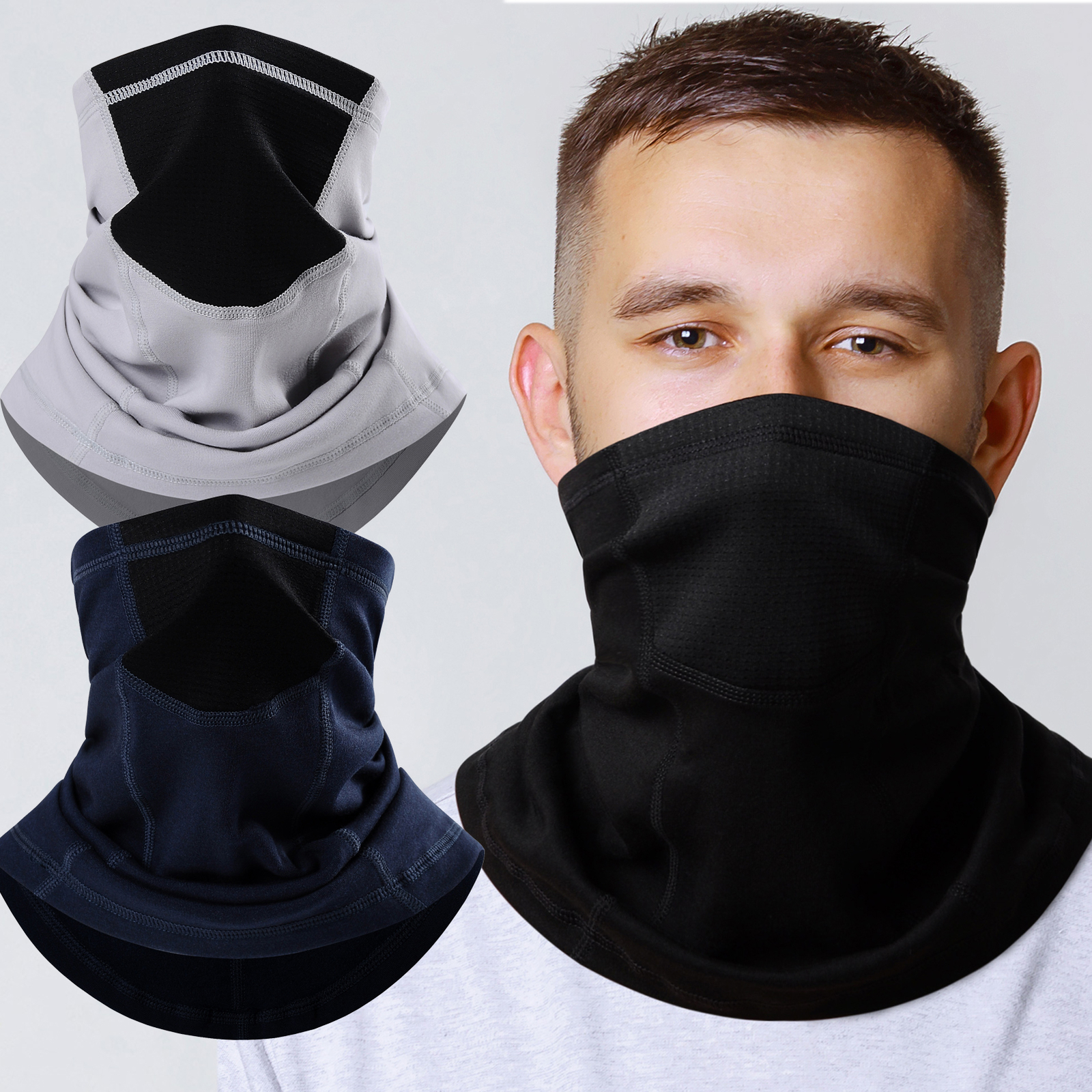 Winter Warmer Neck Gaiter Windproof Half Face Mask for Ski Motorcycle Cycling US