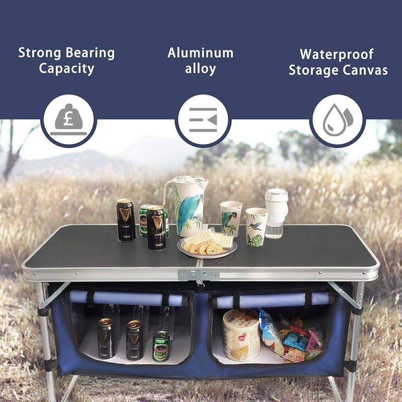 Portable Folding Camping Table Lightweight Collapsible Picnic BBQ Tailgating New