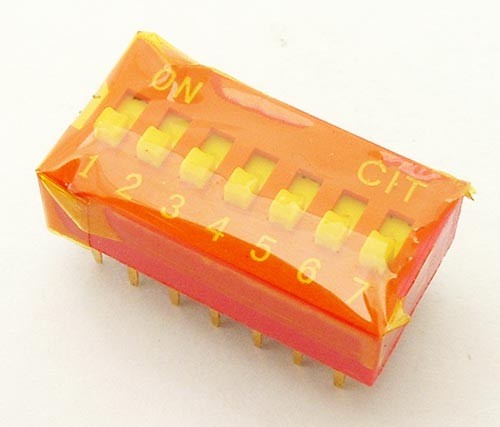KG07ET CIT RELAY AND SWITCH 7 POSITION DIP SWITCHES