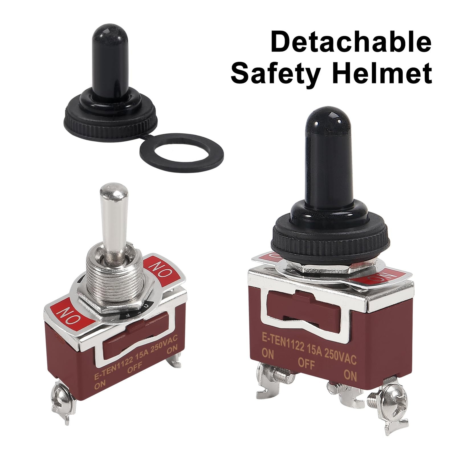 Waterproof Toggle Switch 12V Marine ON Off ON 3 Pin 3 Position SPDT 12 Volt D...