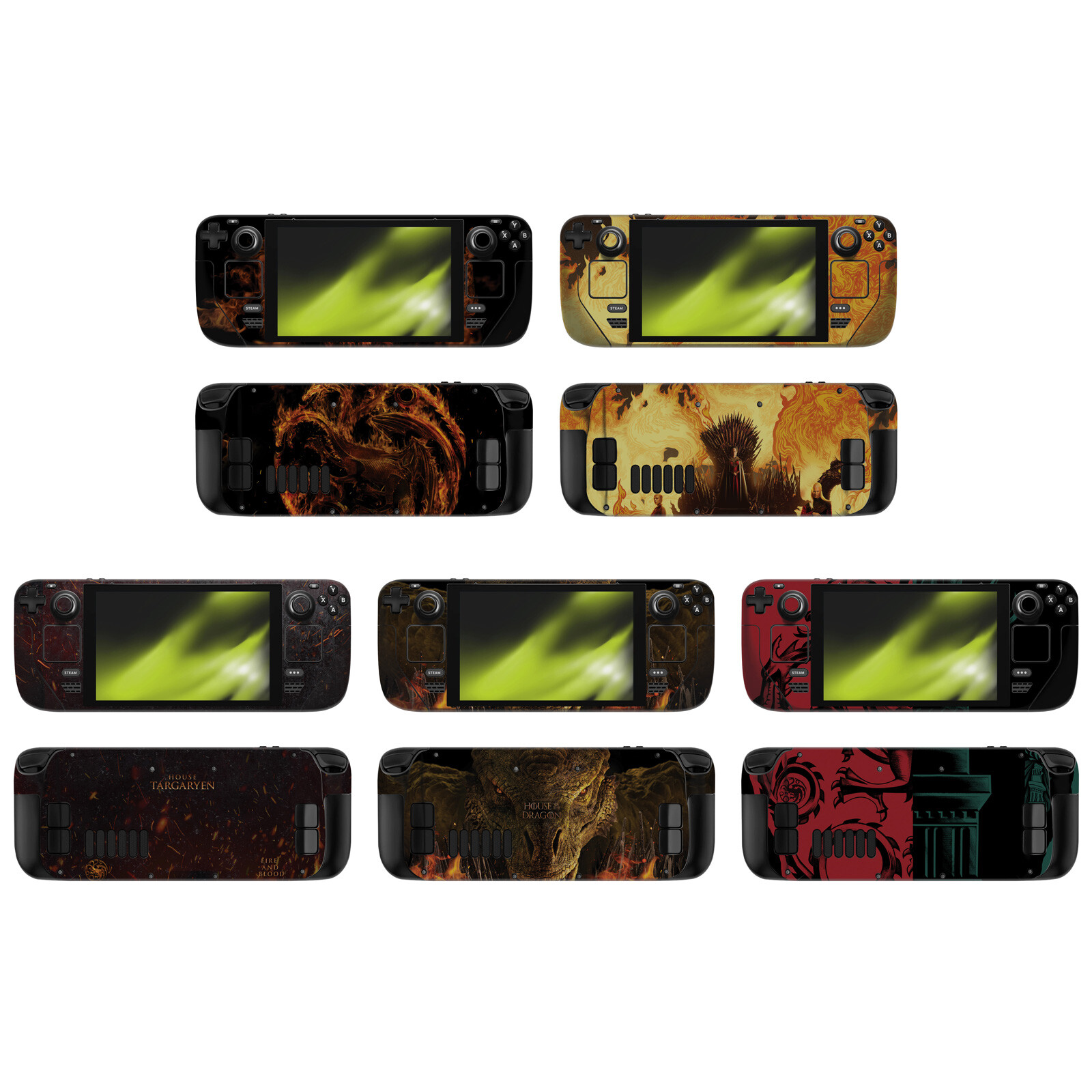 OFFICIAL HOUSE OF THE DRAGON SIGILS AND CHARACTERS VINYL SKIN FOR STEAM DECK