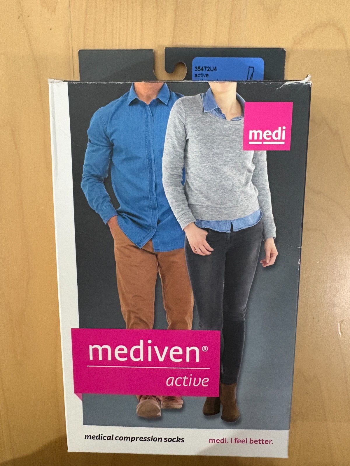 Mediven Active Compression Socks Calf Standard 15-20 Size IV Closed Toe 35472U4