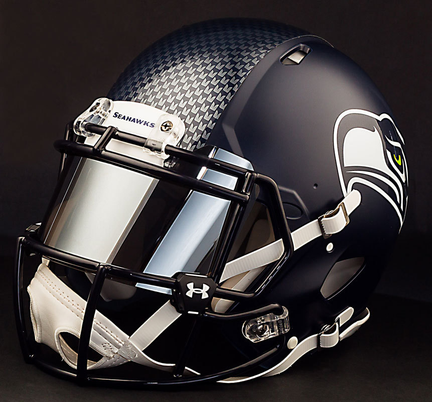 ***CUSTOM*** SEATTLE SEAHAWKS Full Size NFL Riddell SPEED Football Helmet