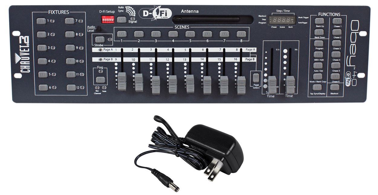 Chauvet DJ Obey 40 D-Fi 2.4 Wireless DMX Lighting Controller w/ MIDI+DMX Cable