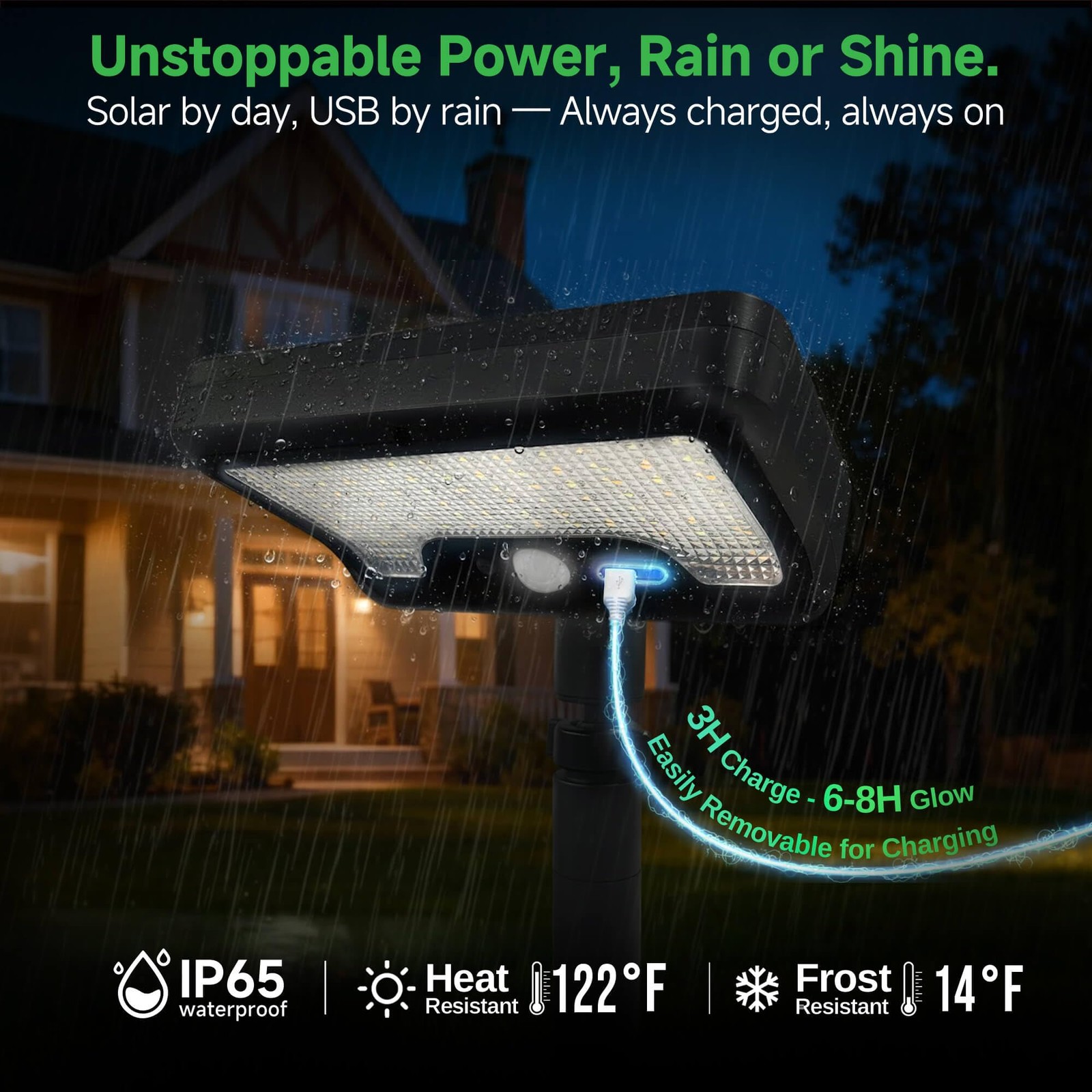 Light Your Garden Paths All Night - Solar Motion Sensor Lights 4 Pack