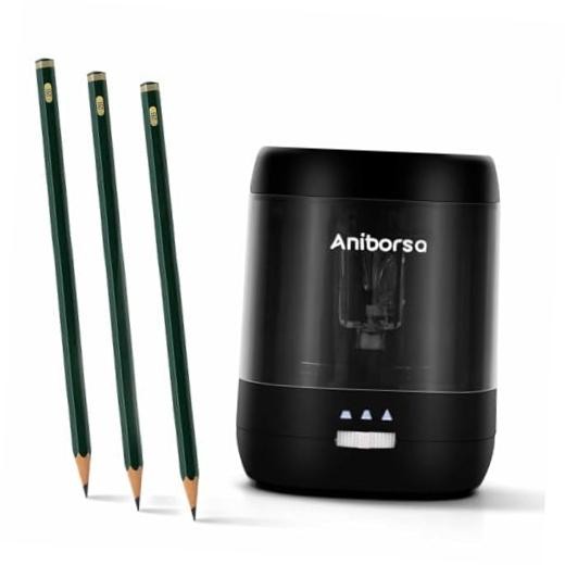 Electric Pencil Sharpener, USB & Battery Operated, Adjustable Nibs, Automatic