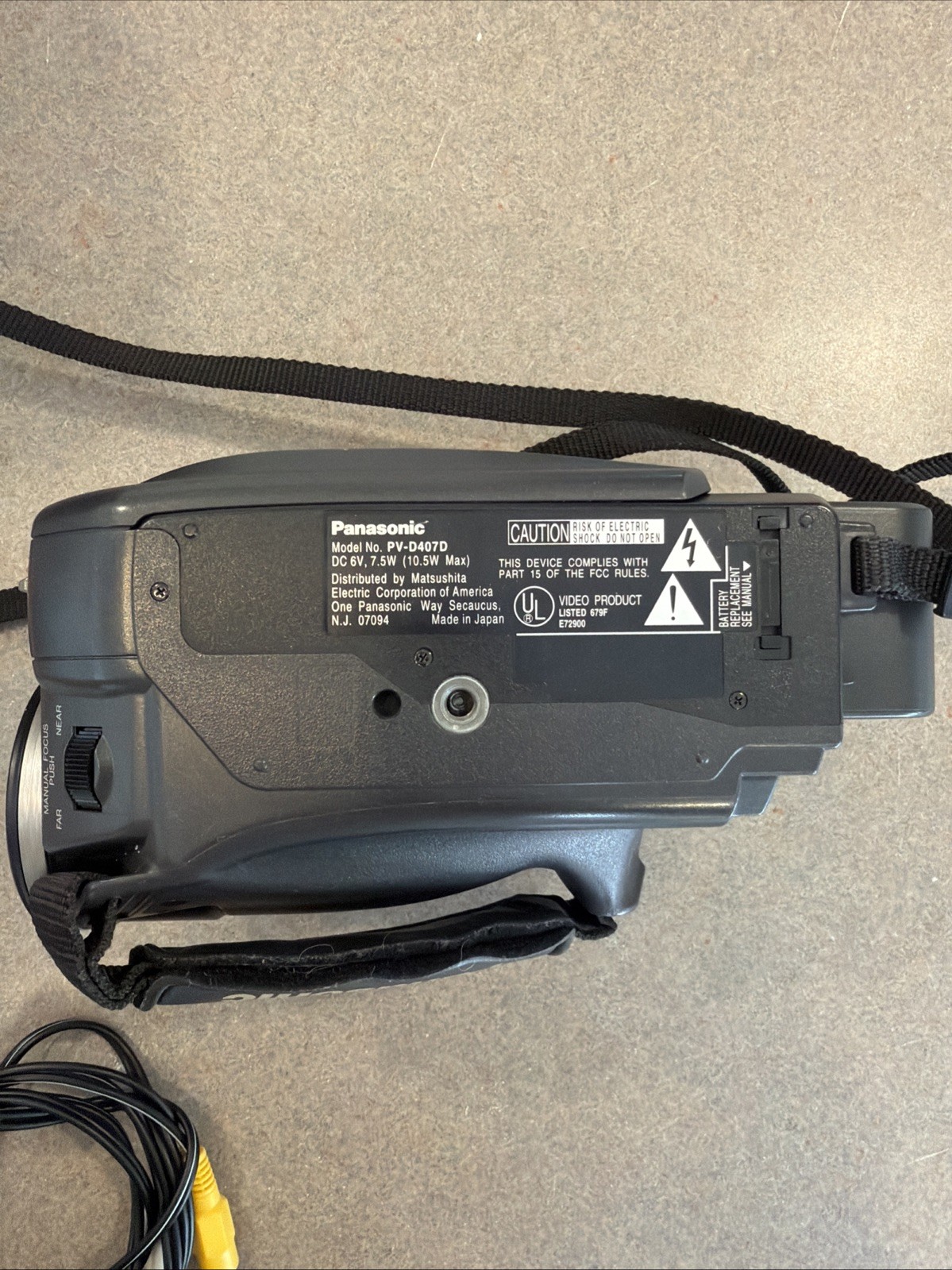 Panasonic PV-D407D Camcorder Untested