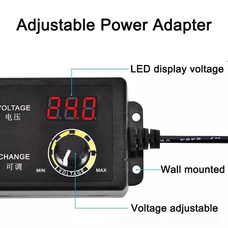 60W Power Supply DC 3V~24V Adjustable Variable Universal Switching AC/DC Adapter