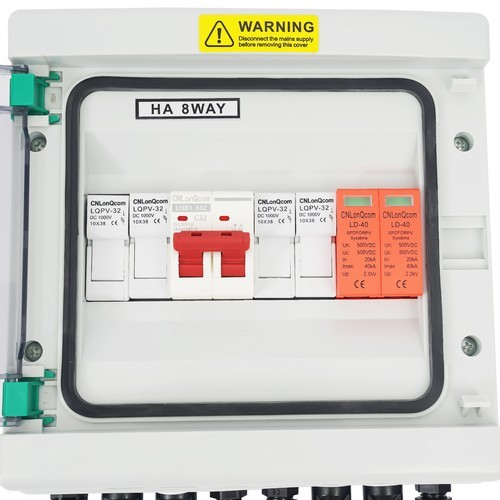 2 String Solar Combiner Box Switch Circuit Protector Box Waterproof Breaker