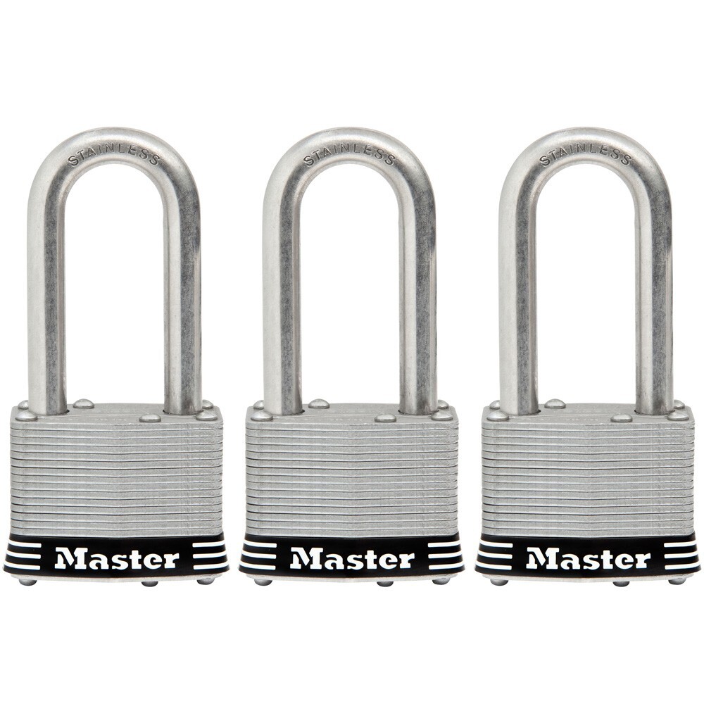 Master Lock Laminated Padlock, 2 inch shackle, 3 Pack  1SSTRILH