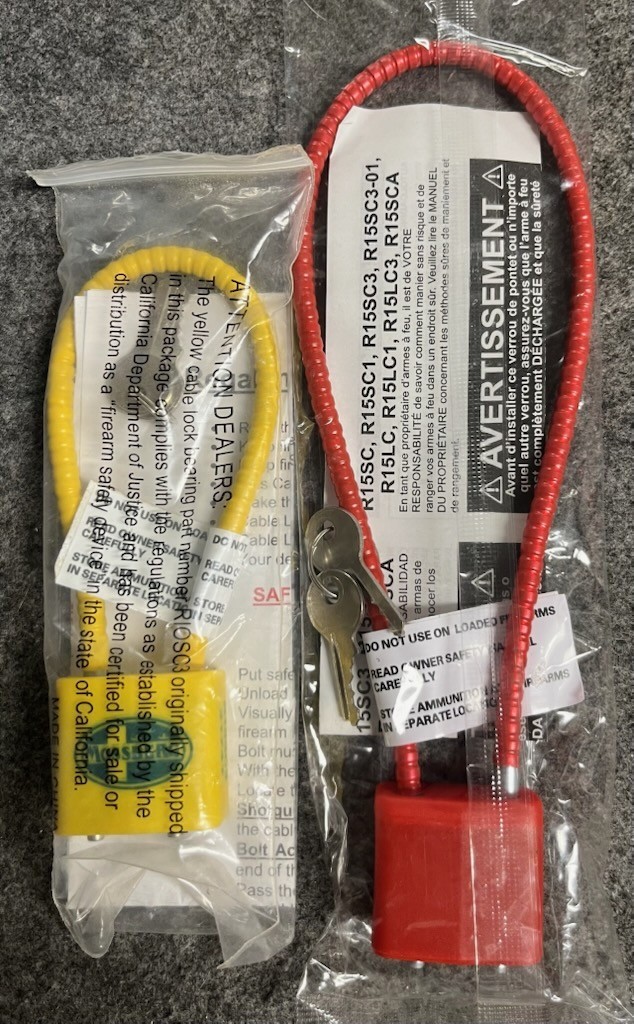 Regal Red R15SC & Mossberg Regal Rifle Cable Gun Lock W/2 Keys Ea Factory Sealed