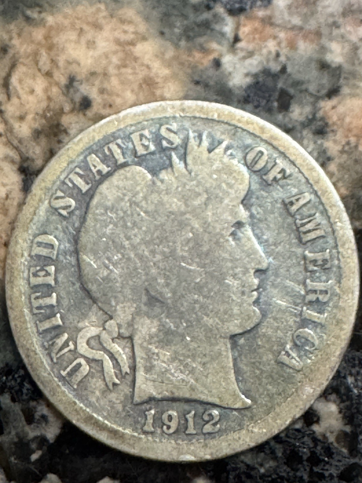 1912 Barber Dime, Color, 99c Shipping Offer