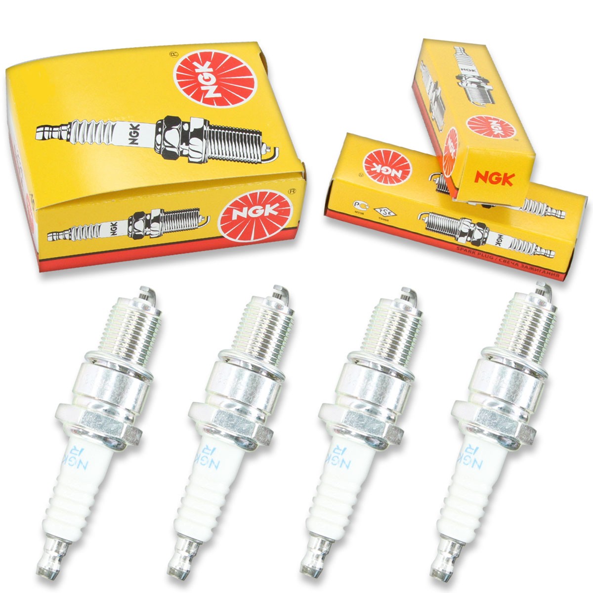 4pcs 95-96 Moto Guzzi 1100 California I NGK Standard Spark Plugs 1064cc 64ci qs