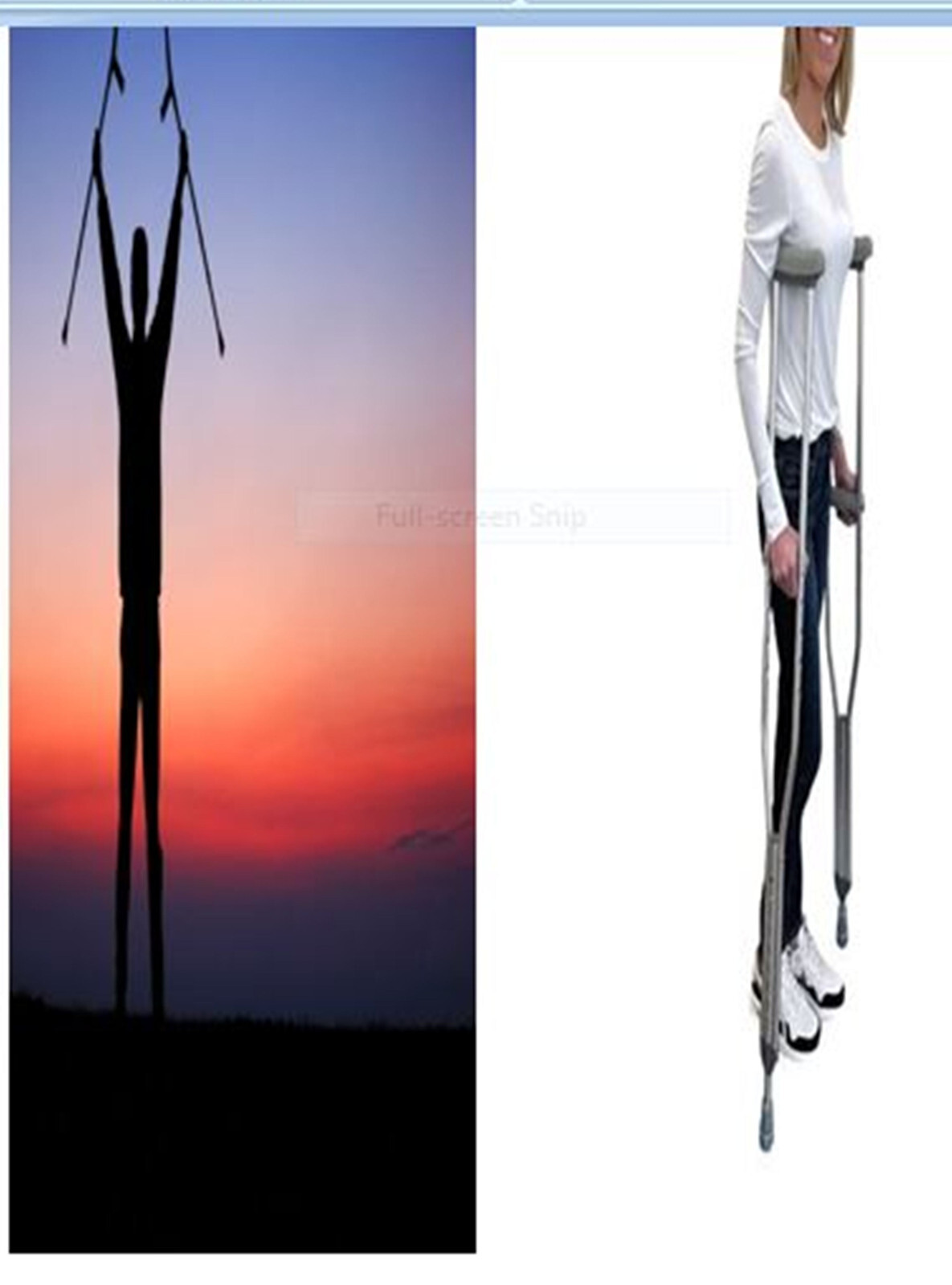 Underarm adjustable aluminum crutches, tall adult, 1pair