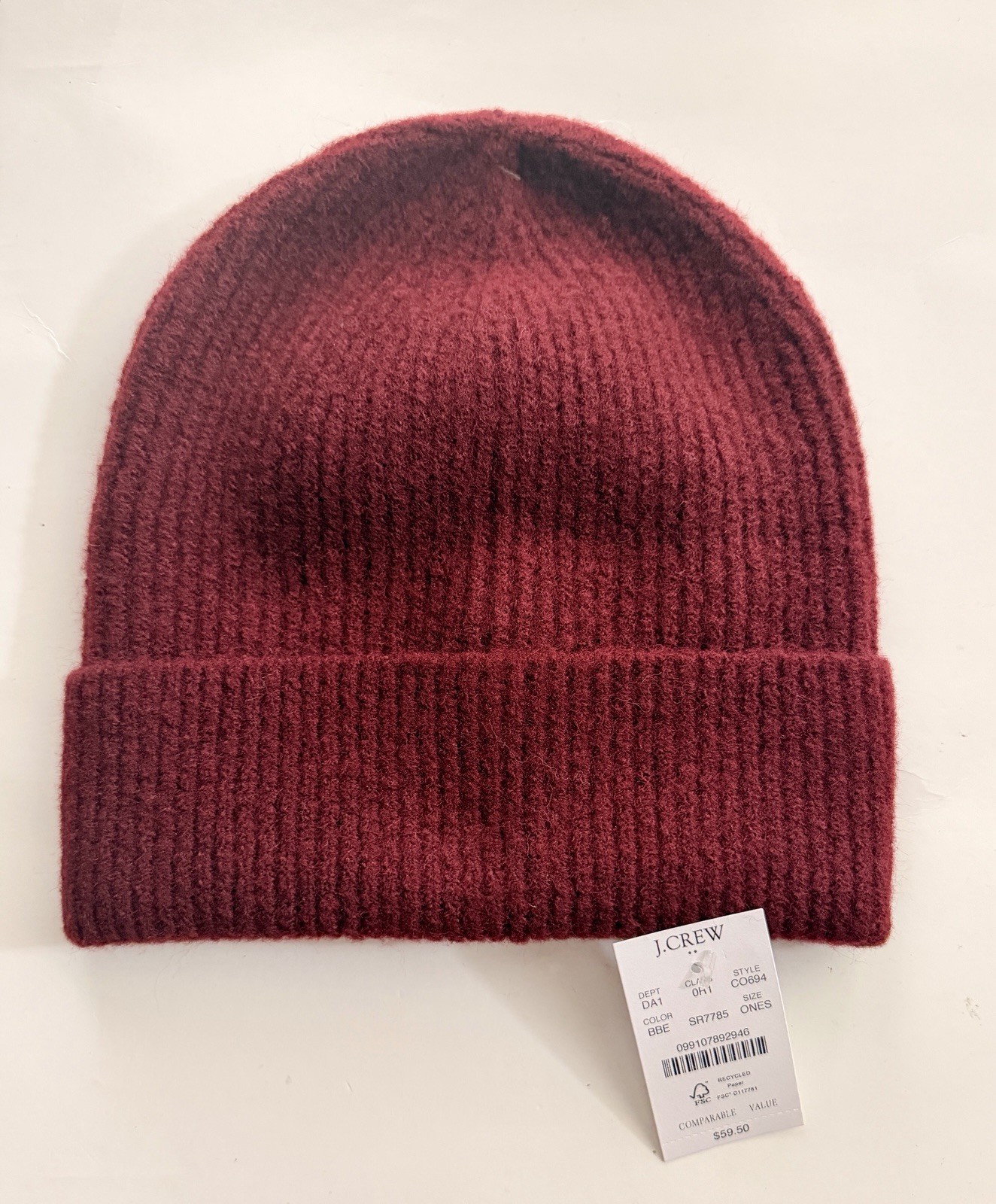 NWT J.CREW Women's Supersoft Ribbed Beanie | ONE SIZE | $59.50