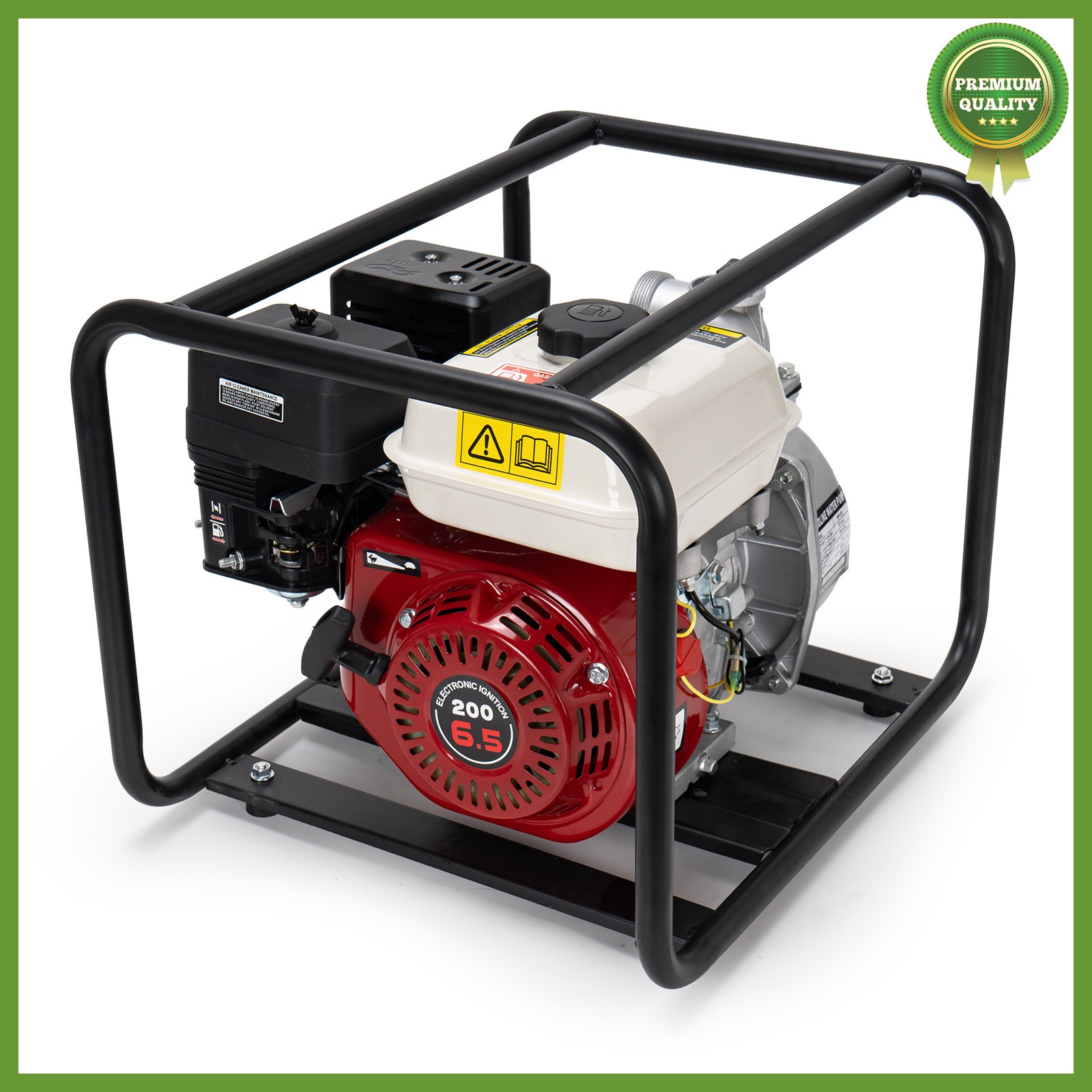 Gas-Powered Water Pump 2'' Semi-Trash Water Pump Transfer Pump 158GPM 26.2ft