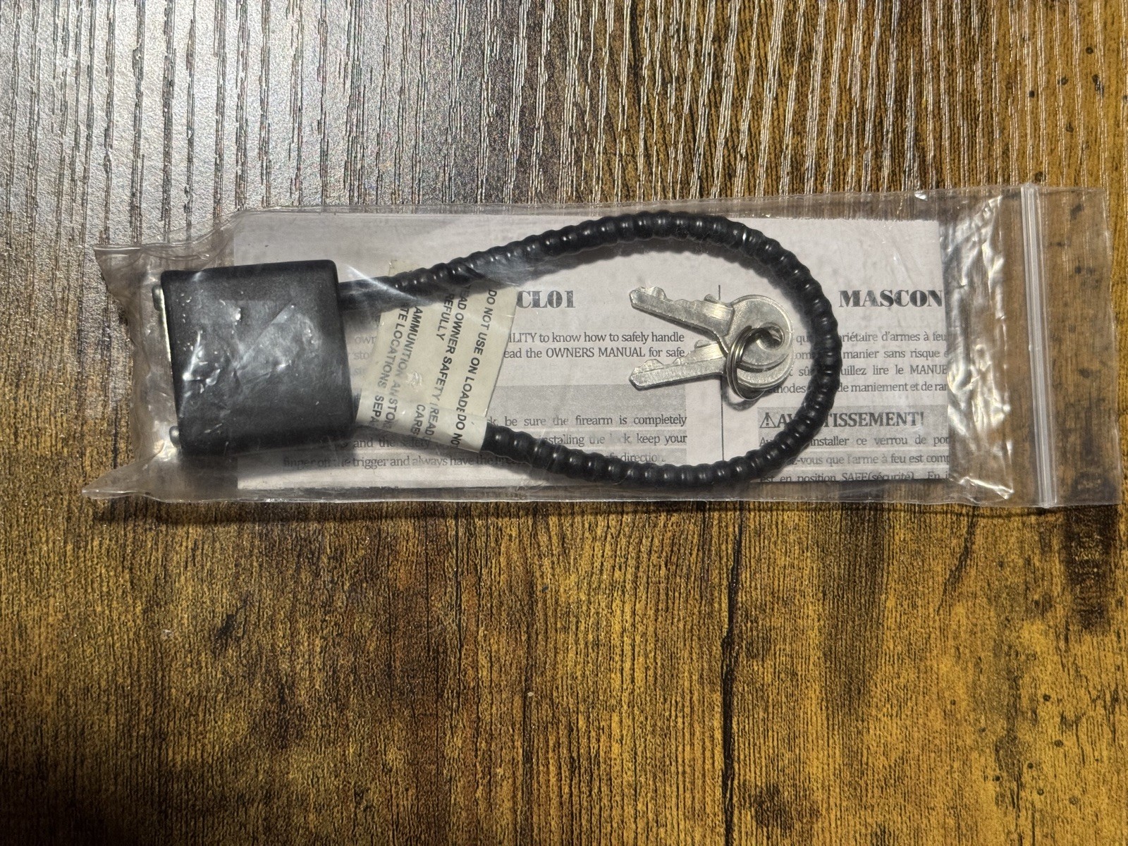 Mascon MCL01 Firearms Gun Lock and 2 Keys Pistol Rifle Shotgun revolver