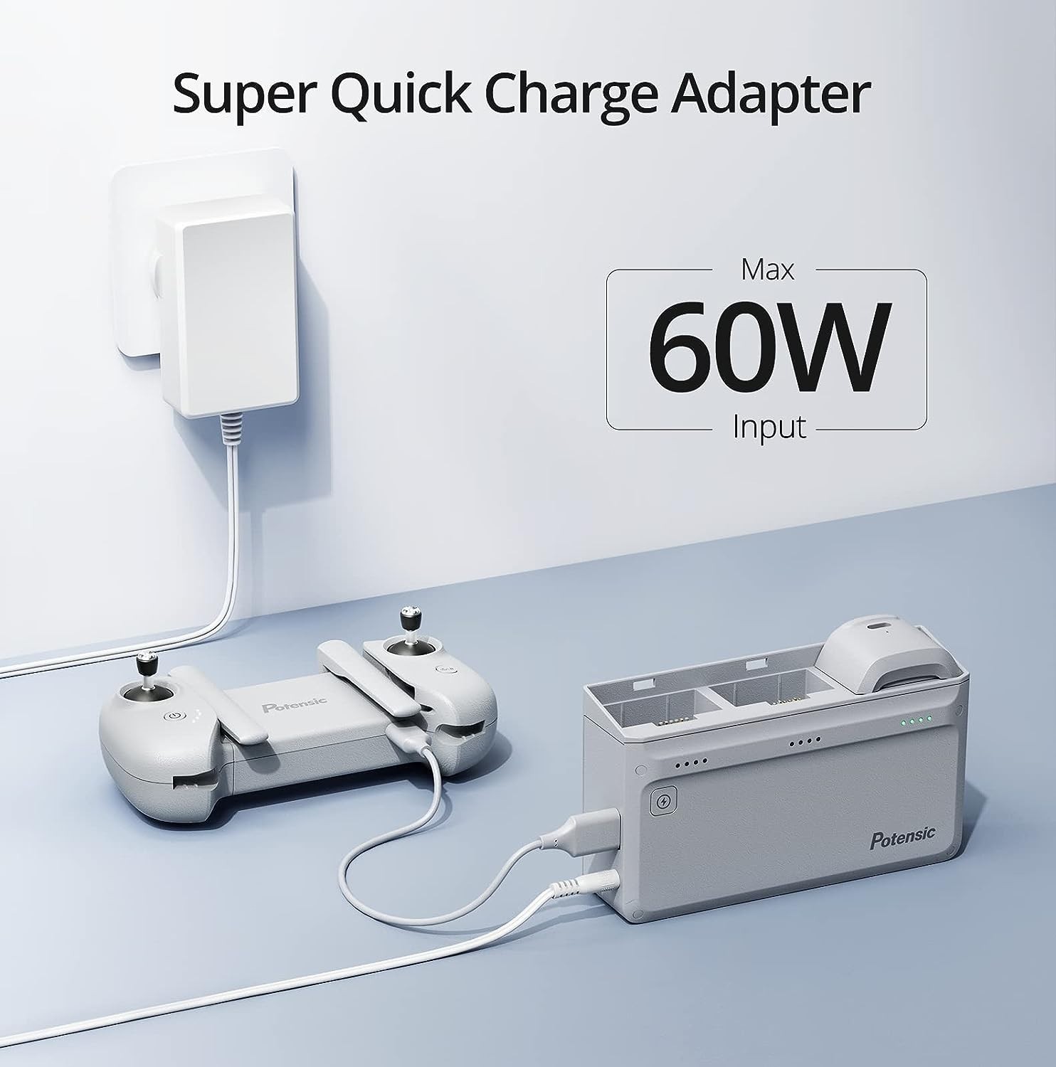 Potensic Atom SE Parallel Charging Hub Battery Super Quick Charge Adapter Pack