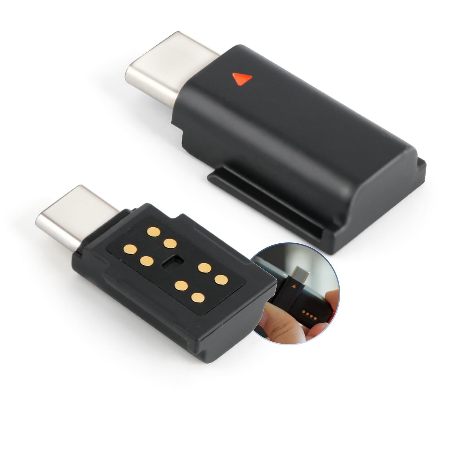 for DJI MIC 2 Adapter Type-C Phone Wireless Microphone Receiver Mic Black